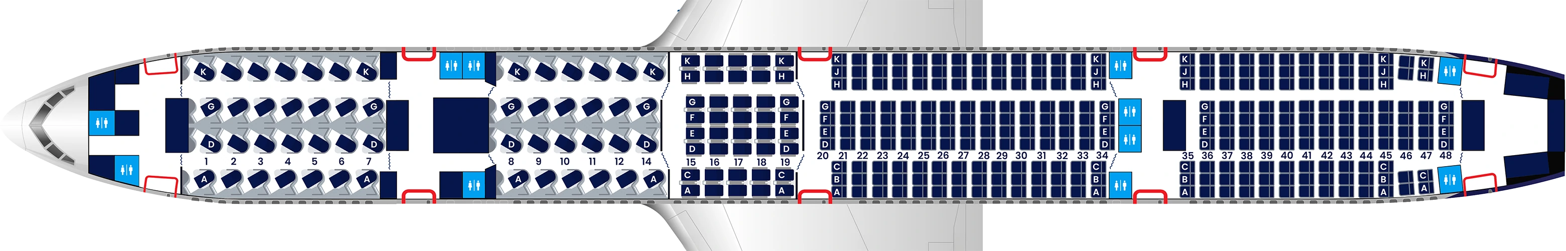 Cabin Layout - Boeing 777-300ER (362 seats)